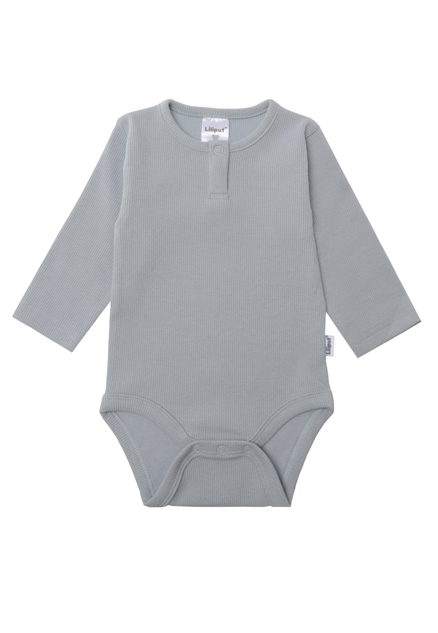2-pack baby-ribrompers in blauw en riet