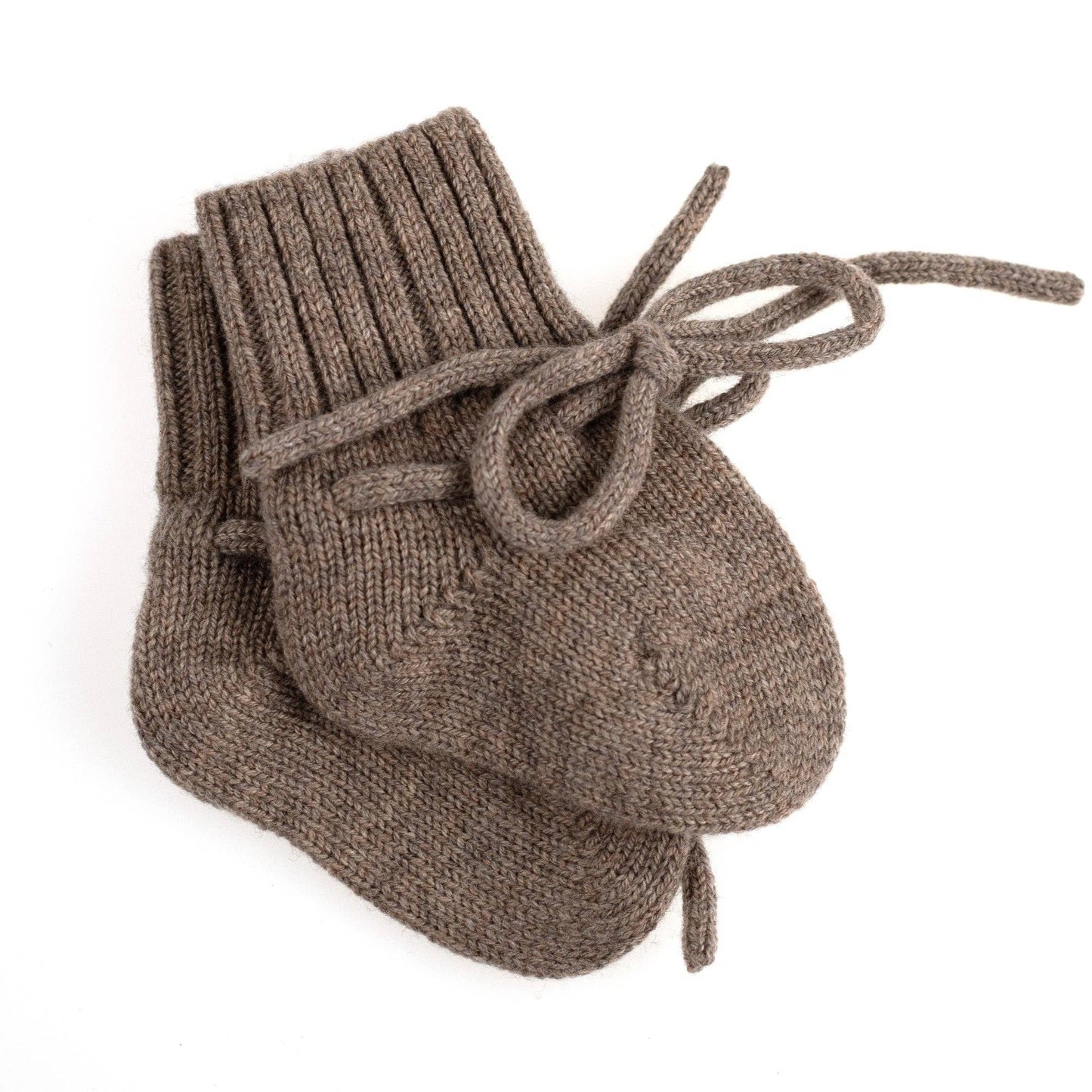 Newborn slofjes van merinowol - Cobble
